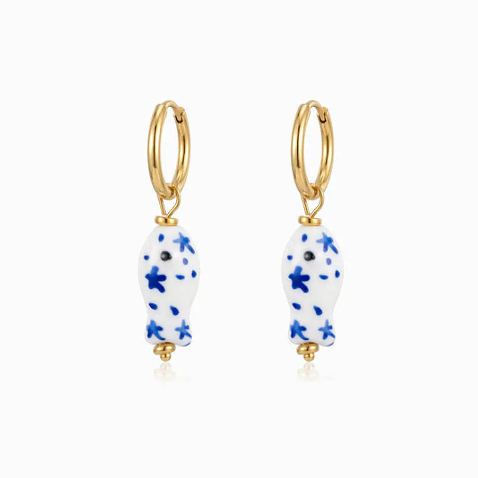 Boucles d'Oreilles Chic en Acier – Sardine Été 1