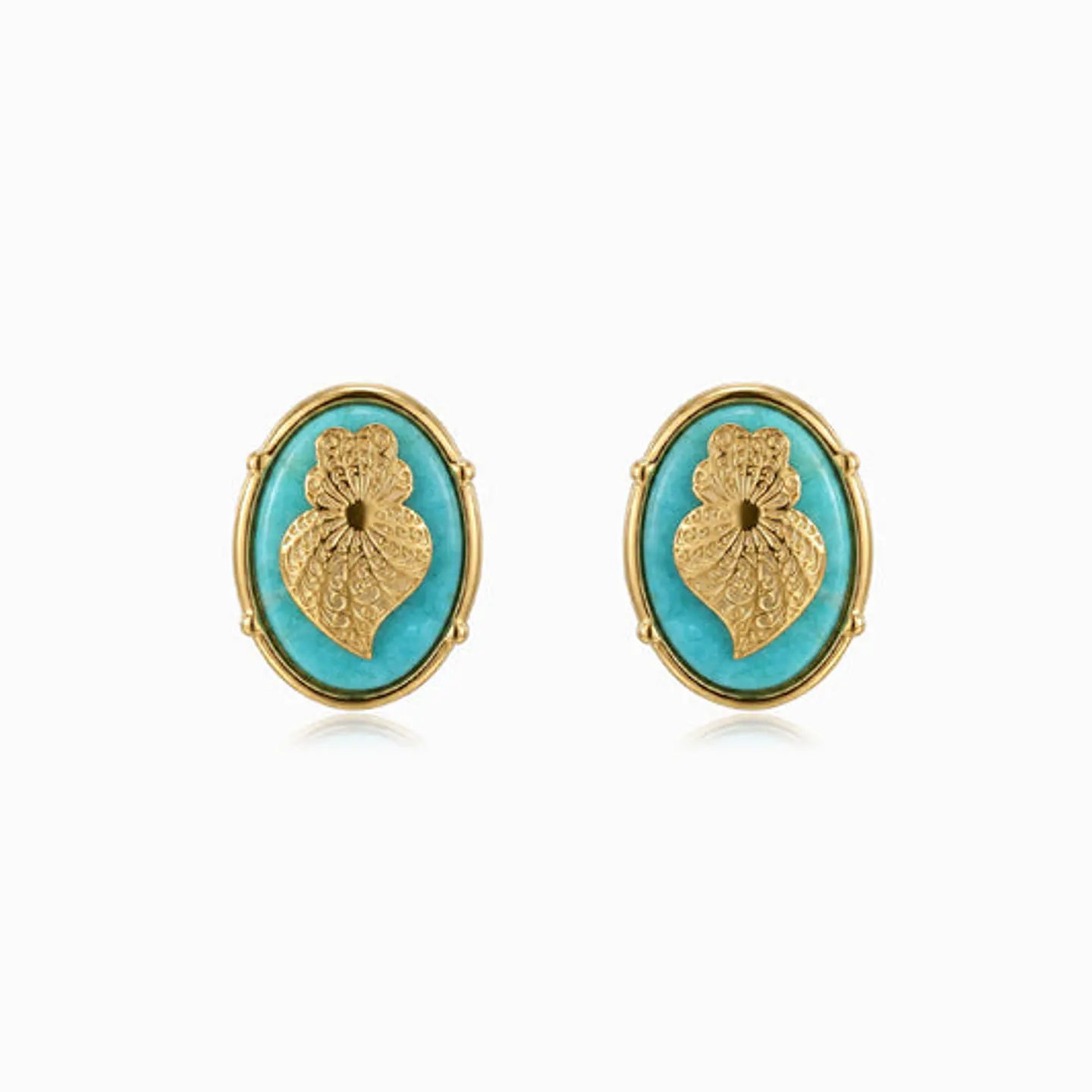 Boucles d'Oreilles Cœur de Viana Vintage Belle en Acier 1