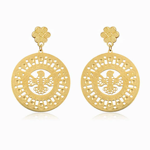 Boucles d'Oreilles Simple Précieuse en Acier