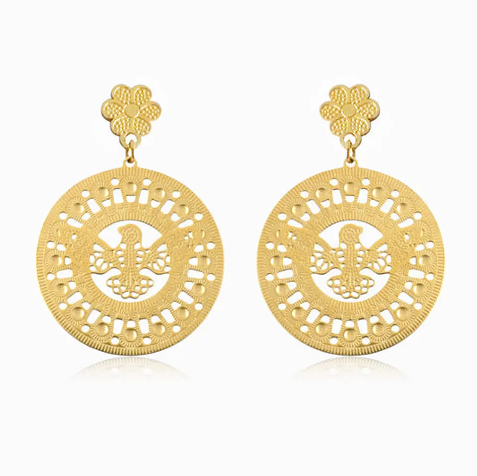 Boucles d'Oreilles Simple Précieuse en Acier 1