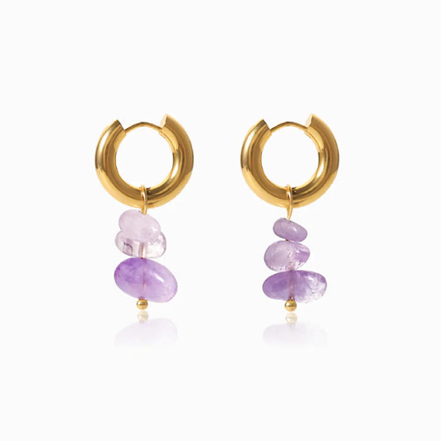 Boucles d'Oreilles Simple en Acier, Belle 1