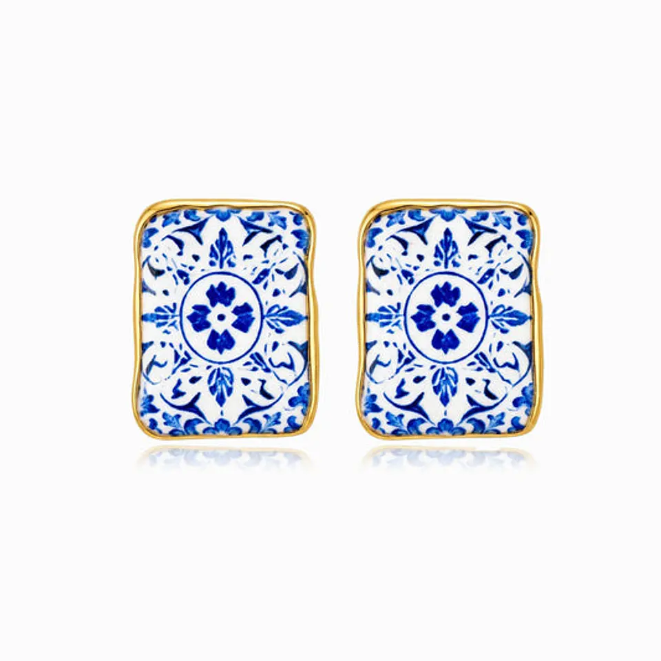 Boucles d'Oreilles Étincelante en Acier – Simple 1