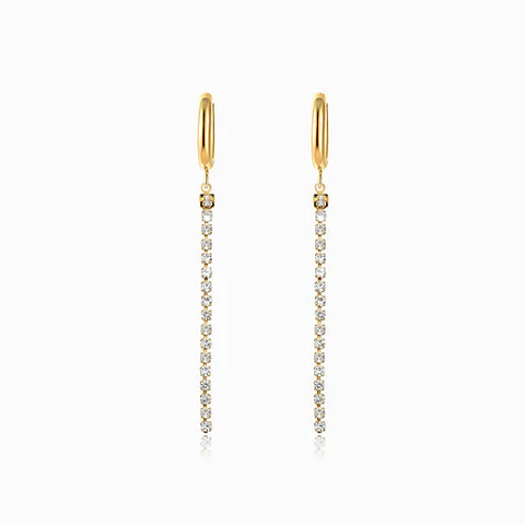 Boucles d'Oreilles Simple Intemporelle en Acier