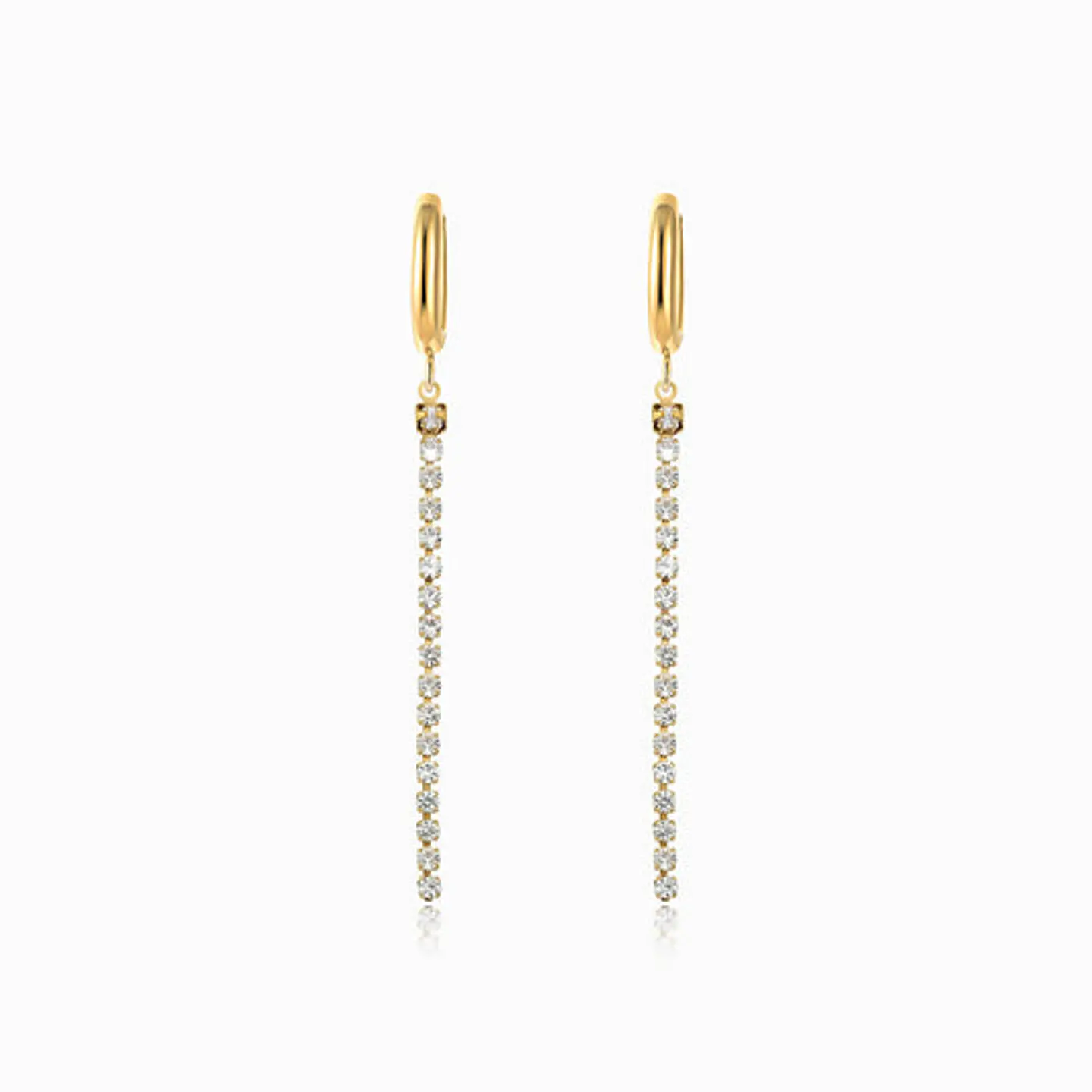 Boucles d'Oreilles Simple Intemporelle en Acier 1