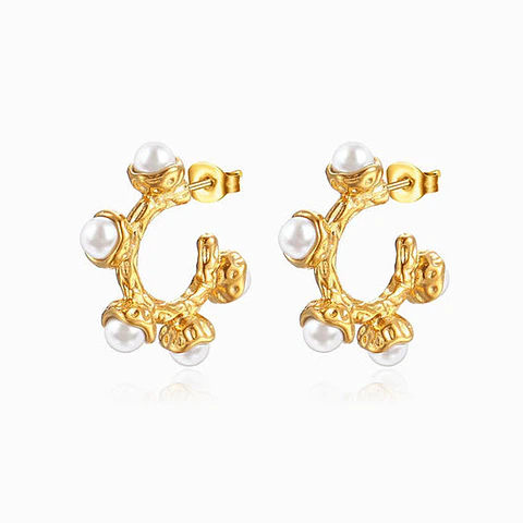 Boucles d'Oreilles Simple en Acier, Fine