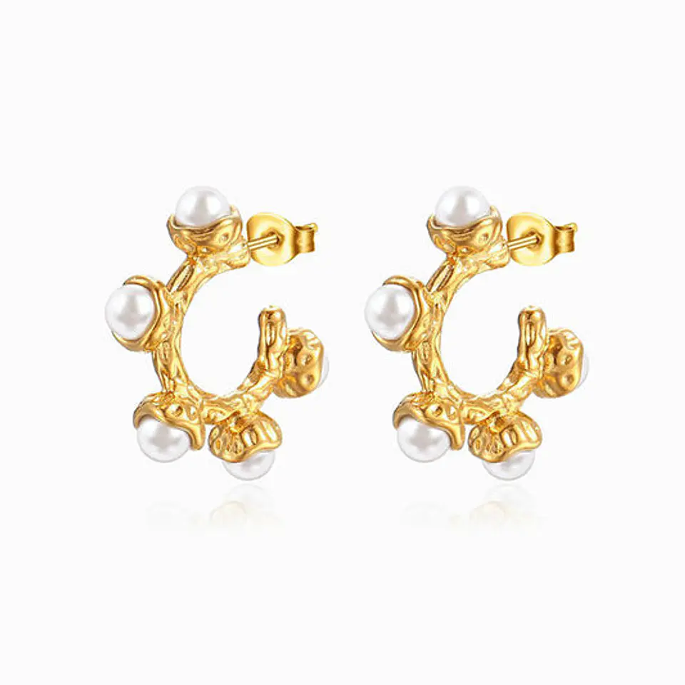 Boucles d'Oreilles Simple en Acier, Fine 1