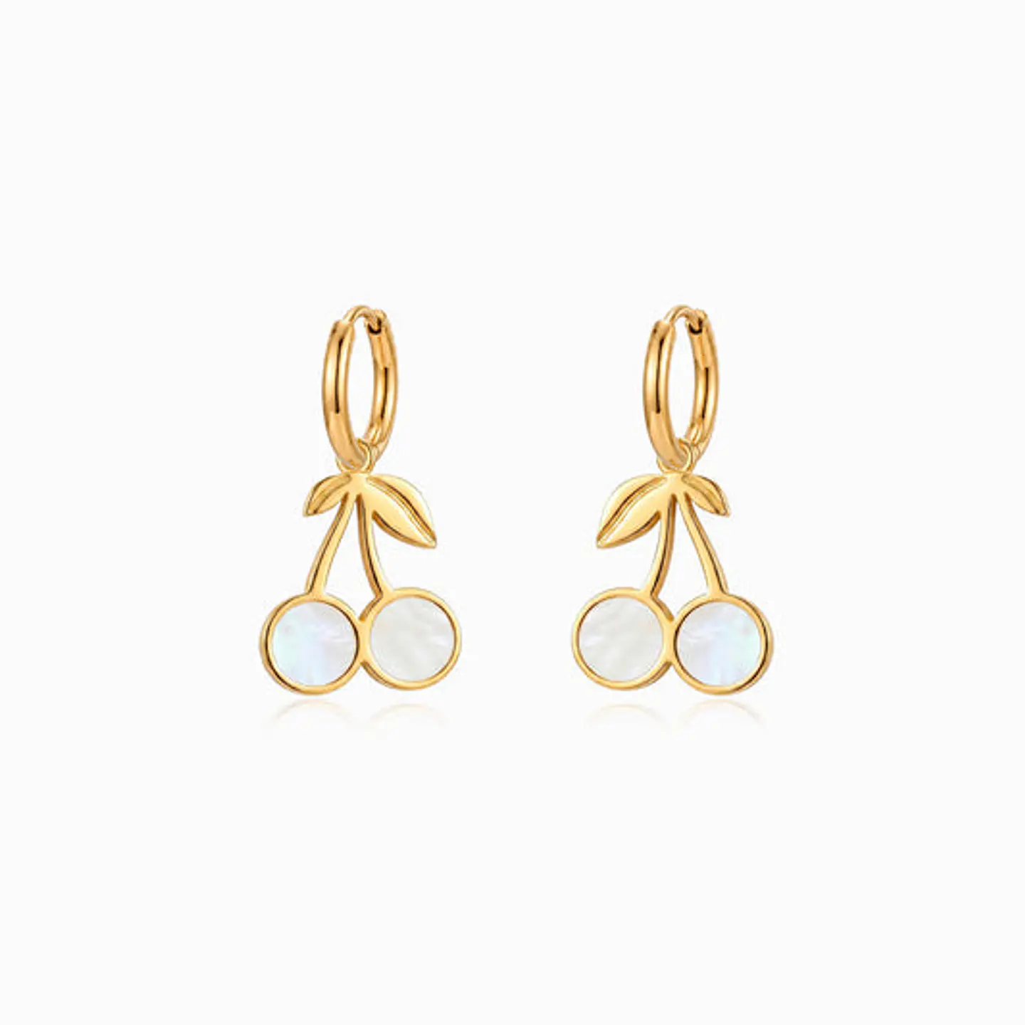 Boucles d'Oreilles Simple Polie en Acier 1