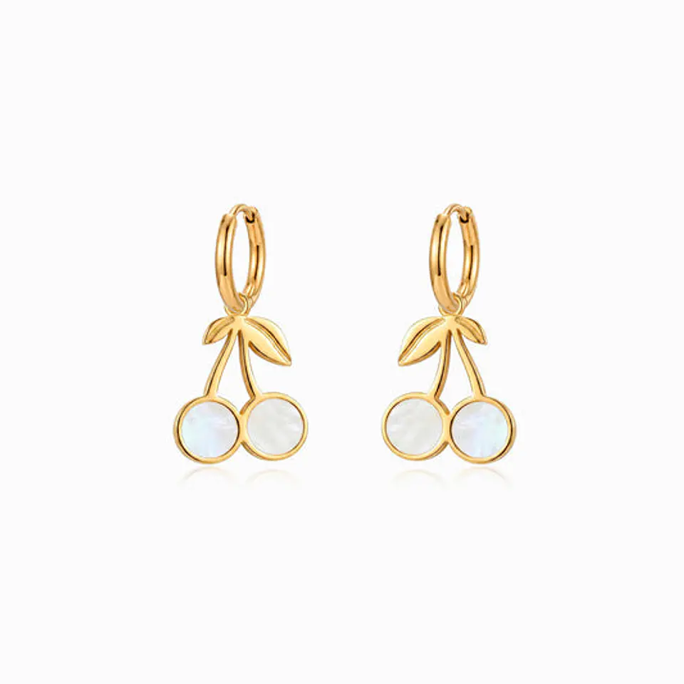 Boucles d'Oreilles Simple Polie en Acier 1