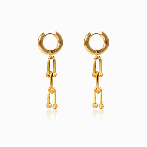 Boucles d'Oreilles Raffinée en Acier – Simple