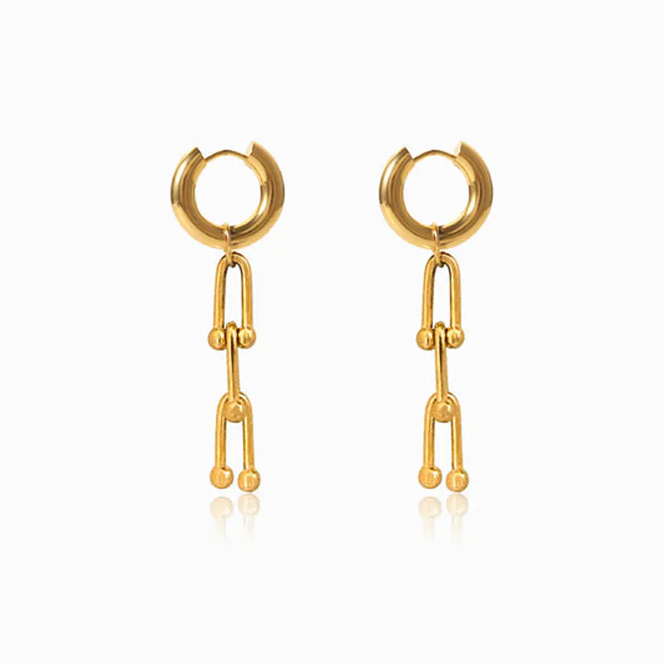 Boucles d'Oreilles Raffinée en Acier – Simple 1