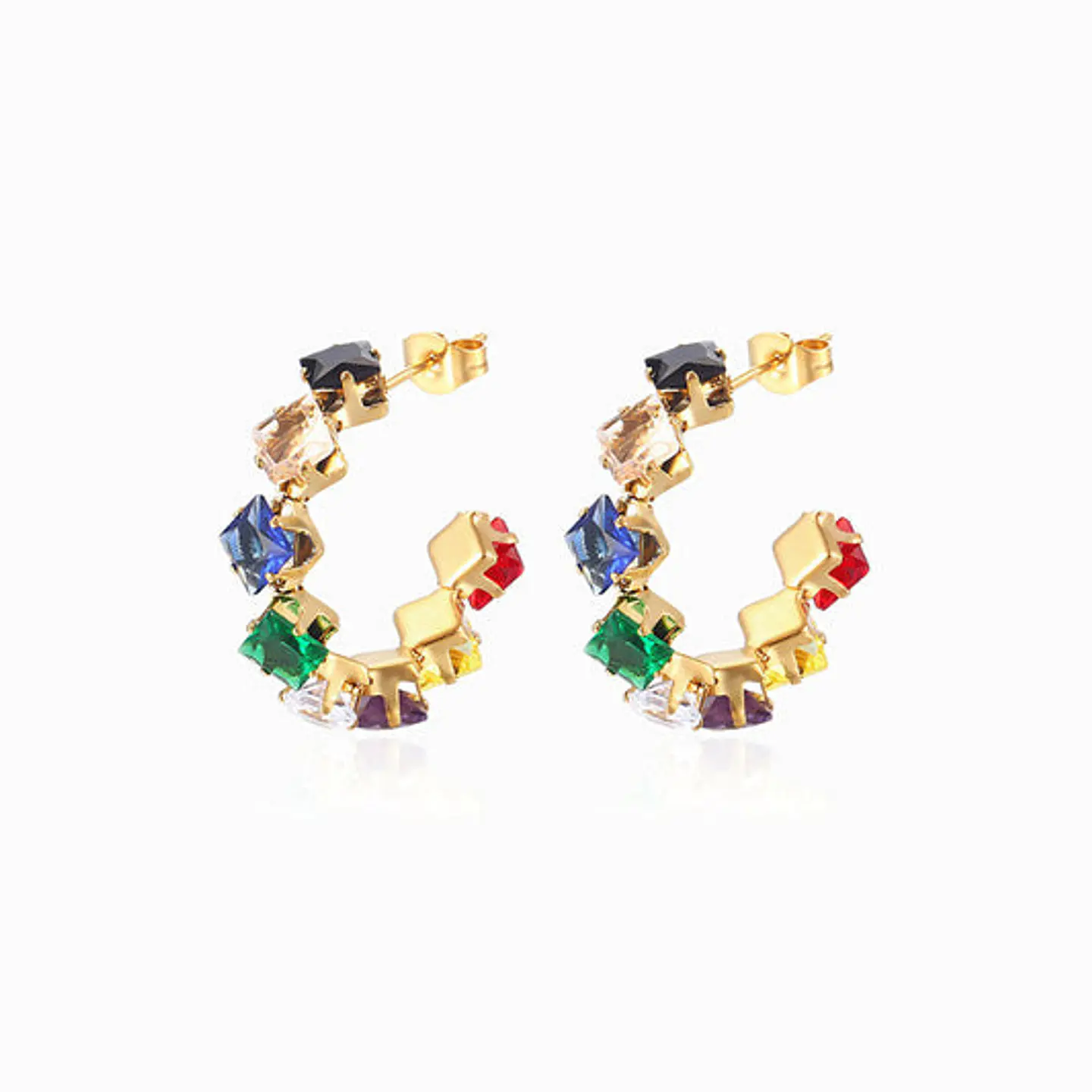 Boucles d'Oreilles Audacieuse en Acier – Simple 1