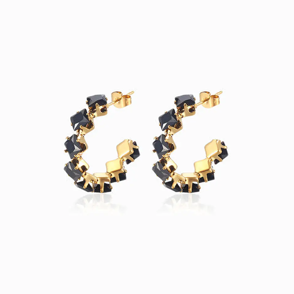 Boucles d'Oreilles Simple Minimaliste en Acier 1