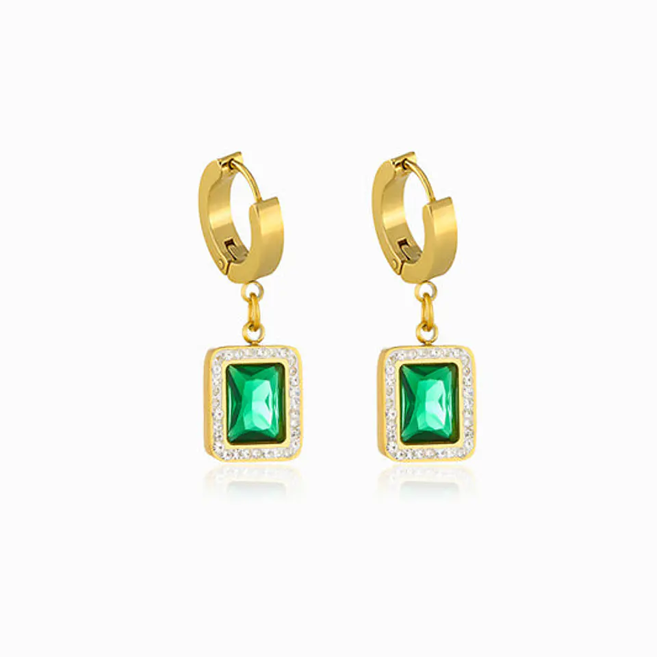 Boucles d'Oreilles Simple en Acier, Radieuse 1