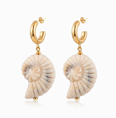 Boucles d'Oreilles Simple Féminine en Acier