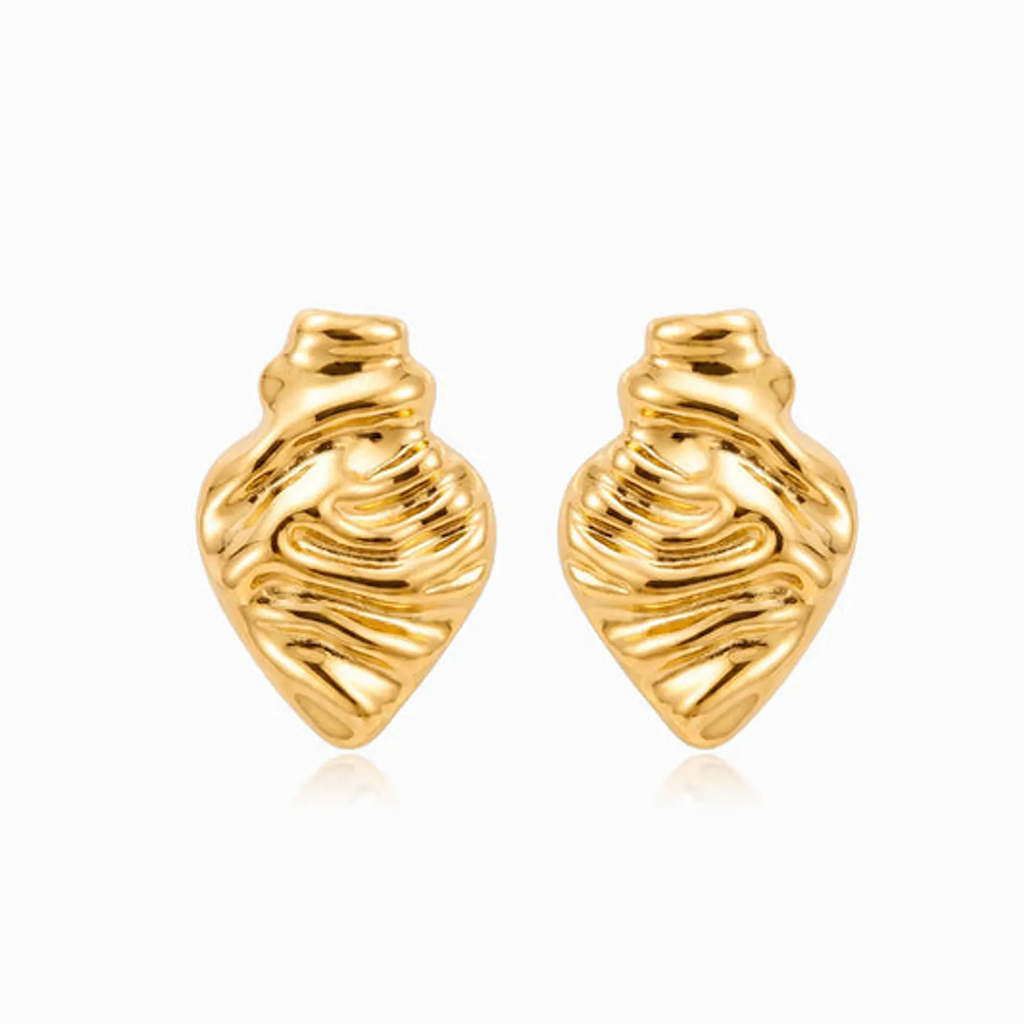 Boucles d'Oreilles Cœur de Viana Ravissante en Acier 1