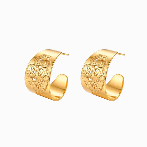 Boucles d'Oreilles Discrète Cœur de Viana – Acier