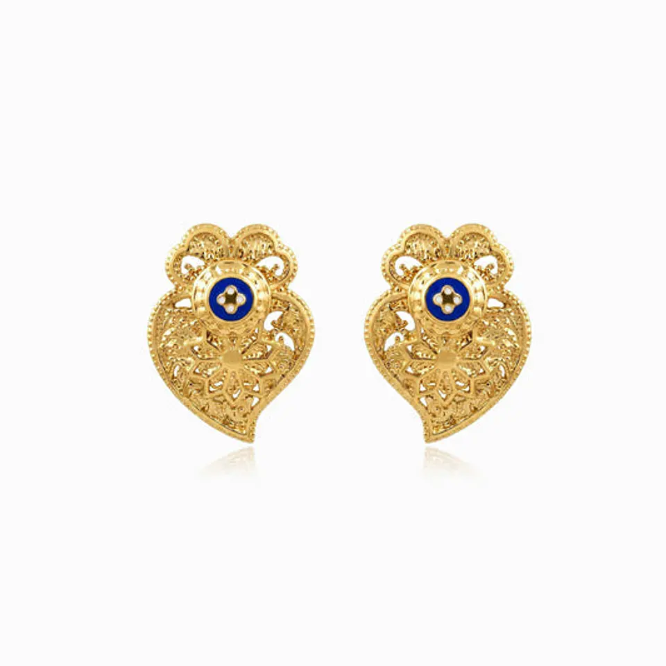 Boucles d'Oreilles Cœur de Viana Juvénile en Acier 25x18mm 1