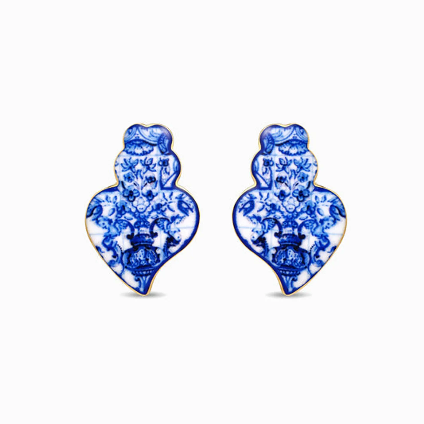 Boucles d'Oreilles Délicate en Acier – Cœur de Viana 30x20mm 1