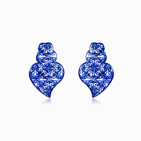 Boucles d'Oreilles Cœur de Viana Fine en Acier