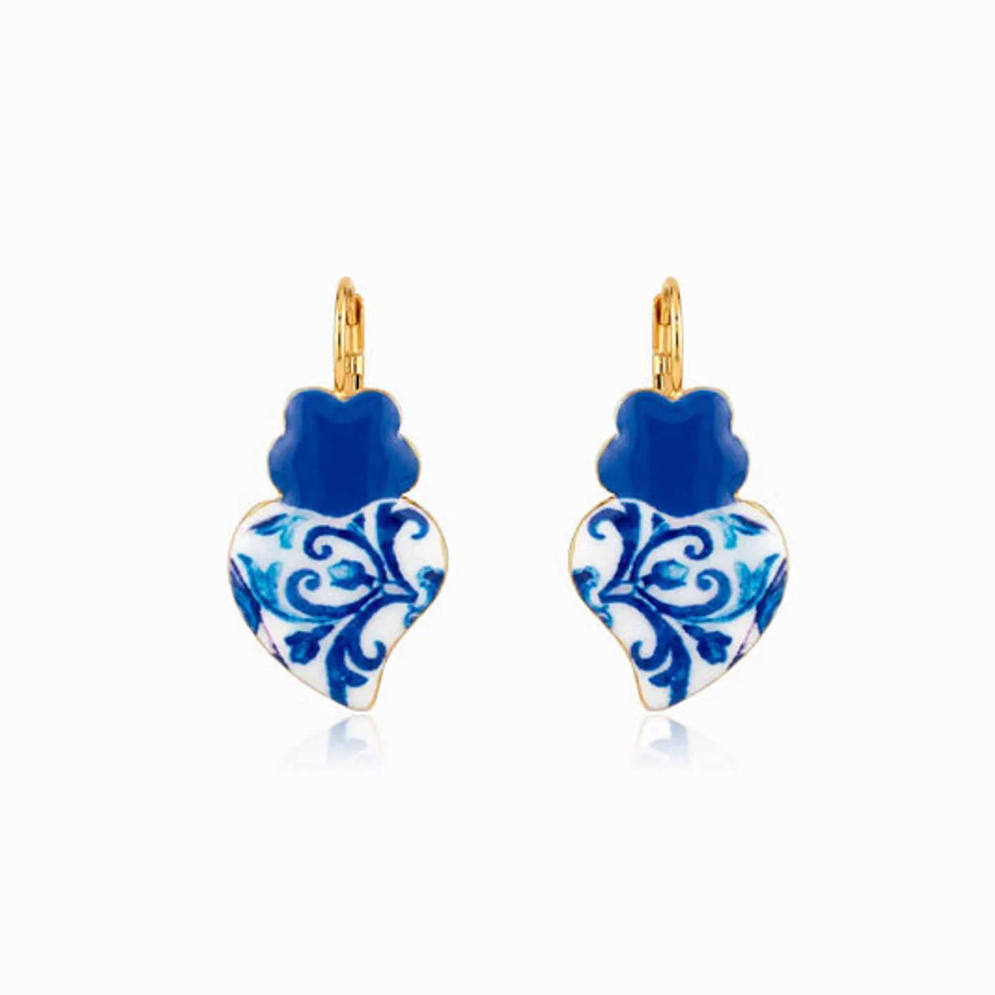 Boucles d'Oreilles Cœur de Viana Brillante en Acier 1