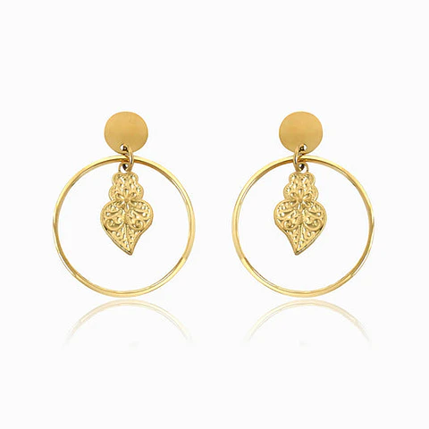 Boucles d'Oreilles Raffinée Cœur de Viana – Acier