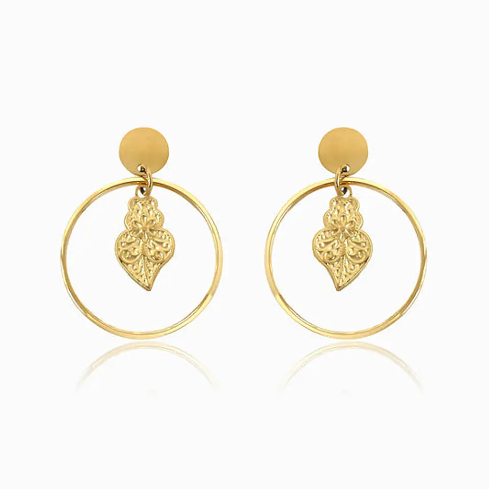 Boucles d'Oreilles Raffinée Cœur de Viana – Acier 1