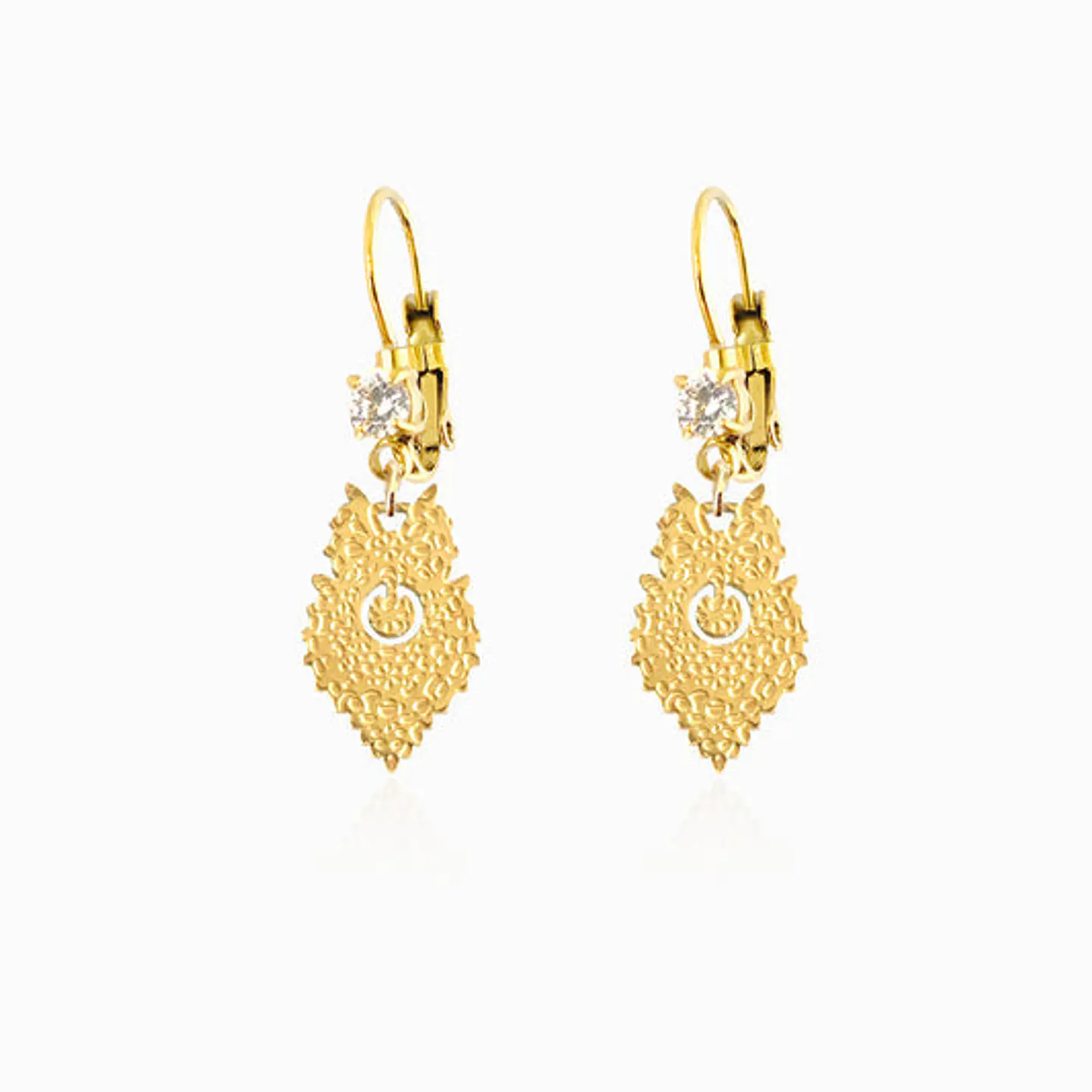 Boucles d'Oreilles Cœur de Viana en Acier, Traditionnelle 1