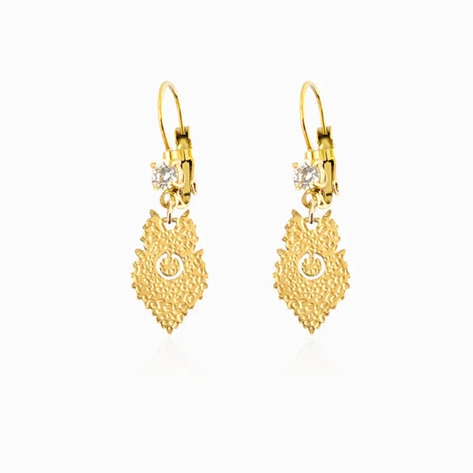 Boucles d'Oreilles Cœur de Viana en Acier, Traditionnelle 1