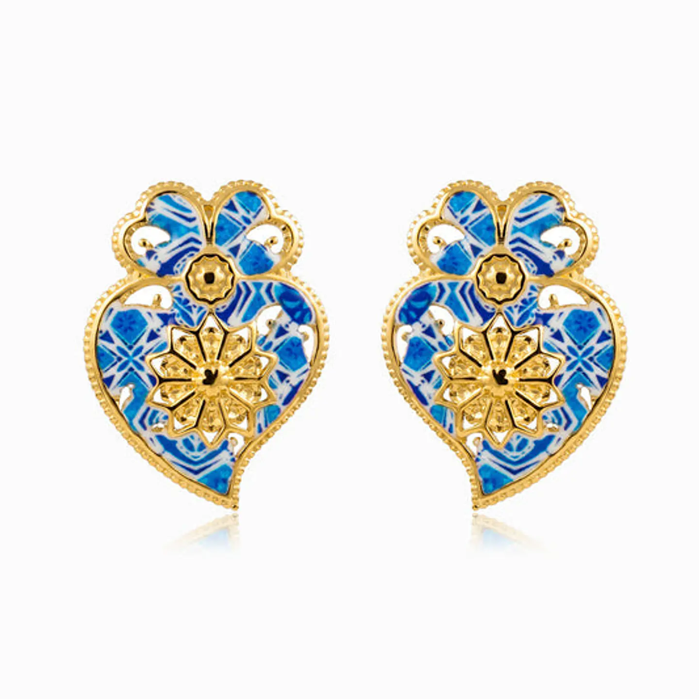 Boucles d'Oreilles Tendance en Acier – Cœur de Viana 1