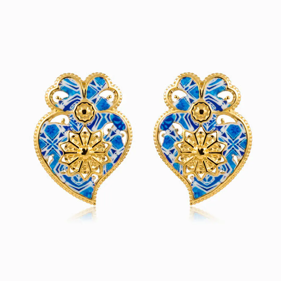 Boucles d'Oreilles Tendance en Acier – Cœur de Viana 1