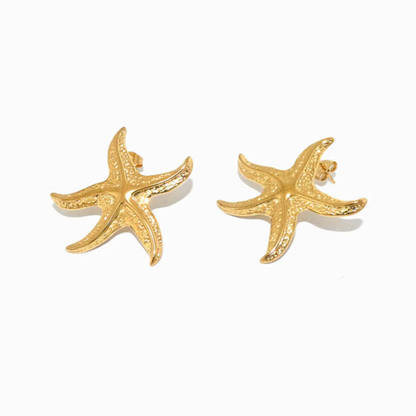Boucles d'Oreilles Étoile de Mer en Acier, Élégante 1