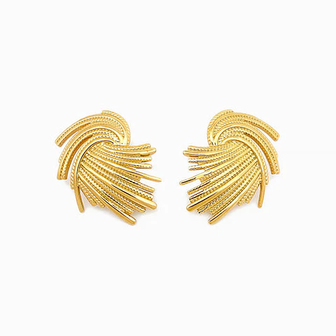 Boucles d'Oreilles Vintage Belle en Acier
