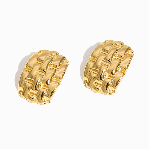 Boucles d'Oreilles Étincelante Tendance – Acier