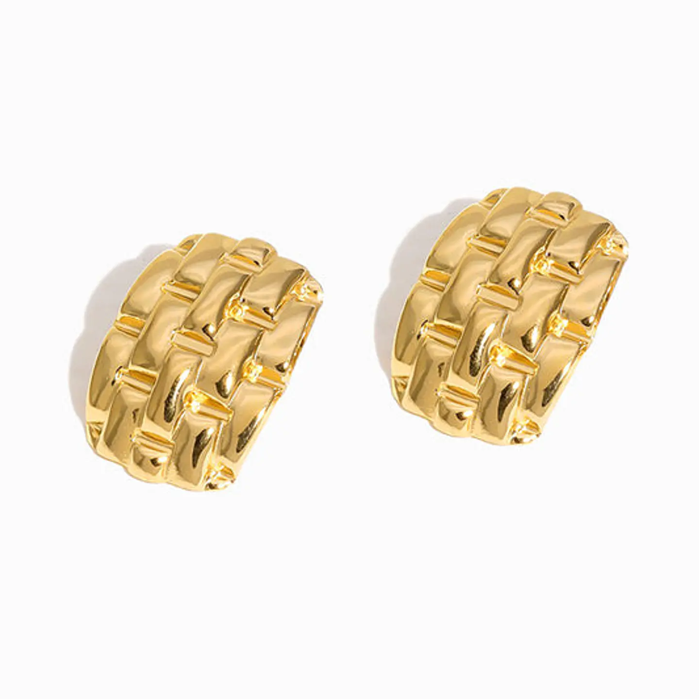 Boucles d'Oreilles Étincelante Tendance – Acier 1