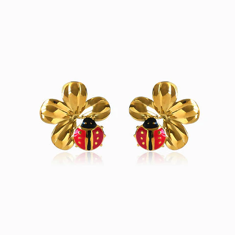 Boucles d'Oreilles Fleur Belle en Acier