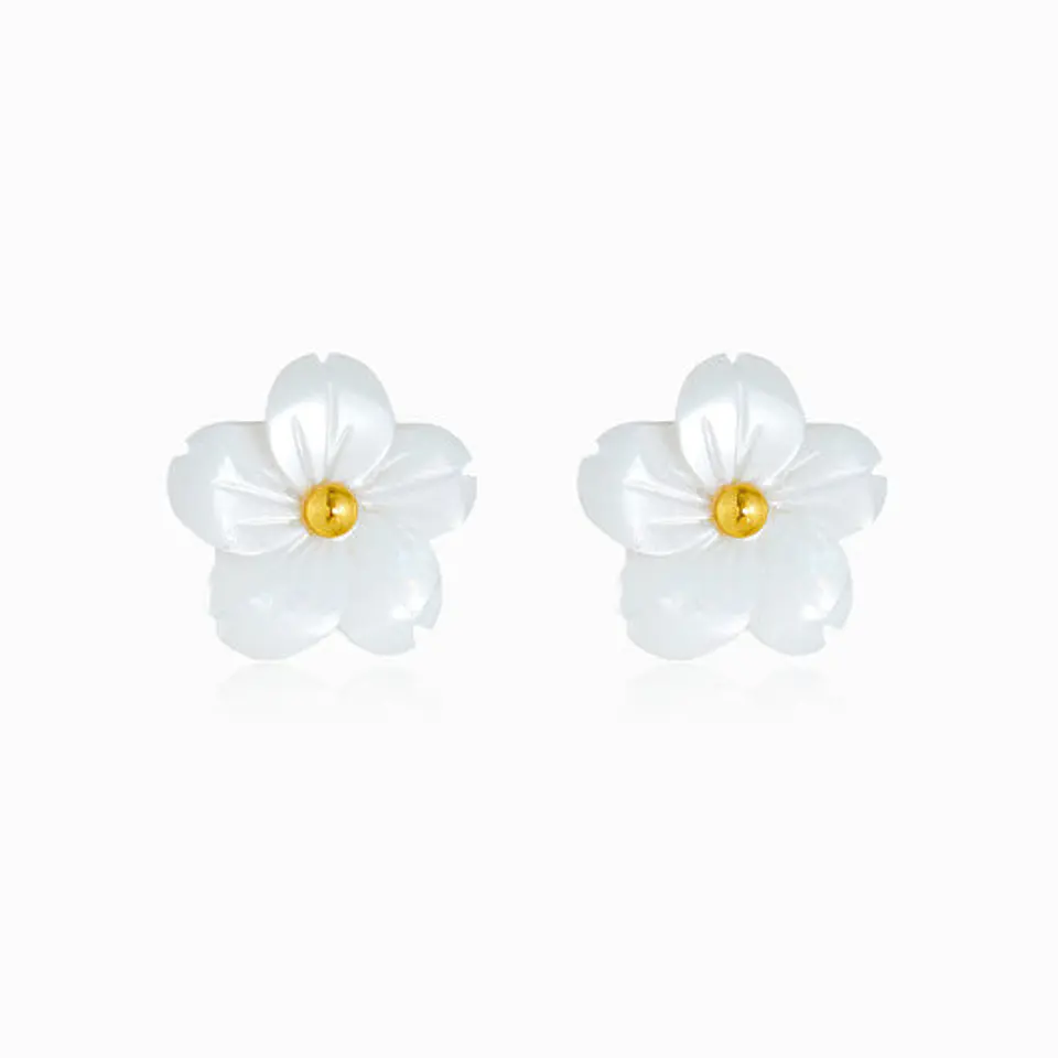 Boucles d'Oreilles Chic en Acier – Fleur 1