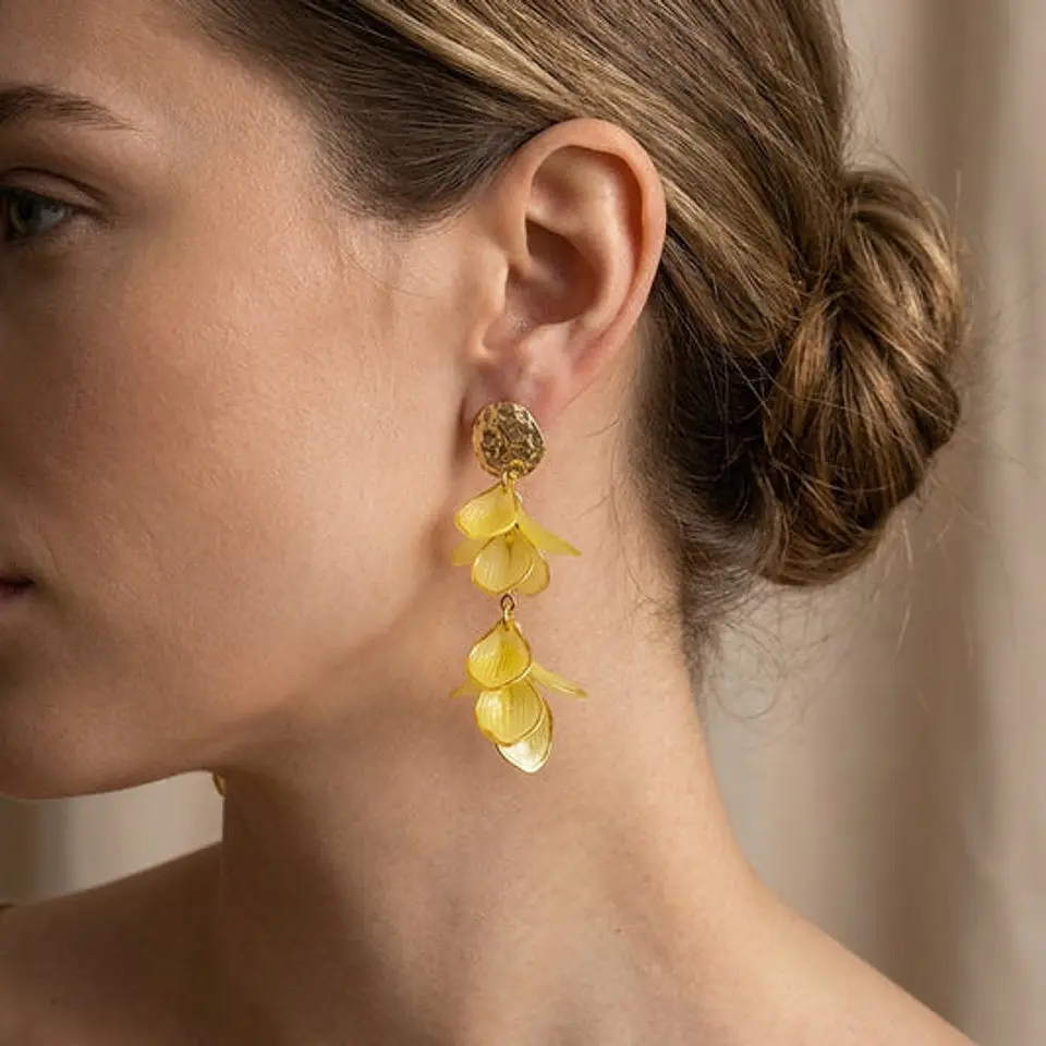 Boucles d'Oreilles Affirmée Fleur – Acier 1