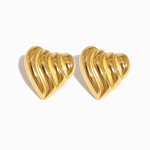 Boucles d'Oreilles Affirmée Cœur – Acier