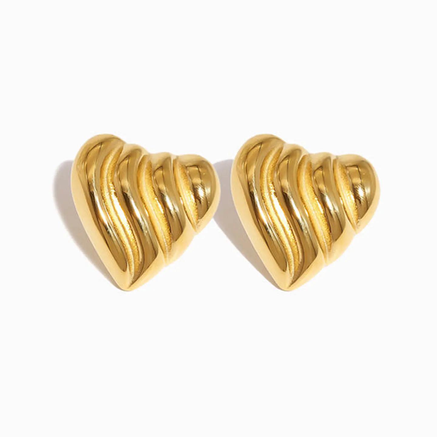 Boucles d'Oreilles Affirmée Cœur – Acier 1