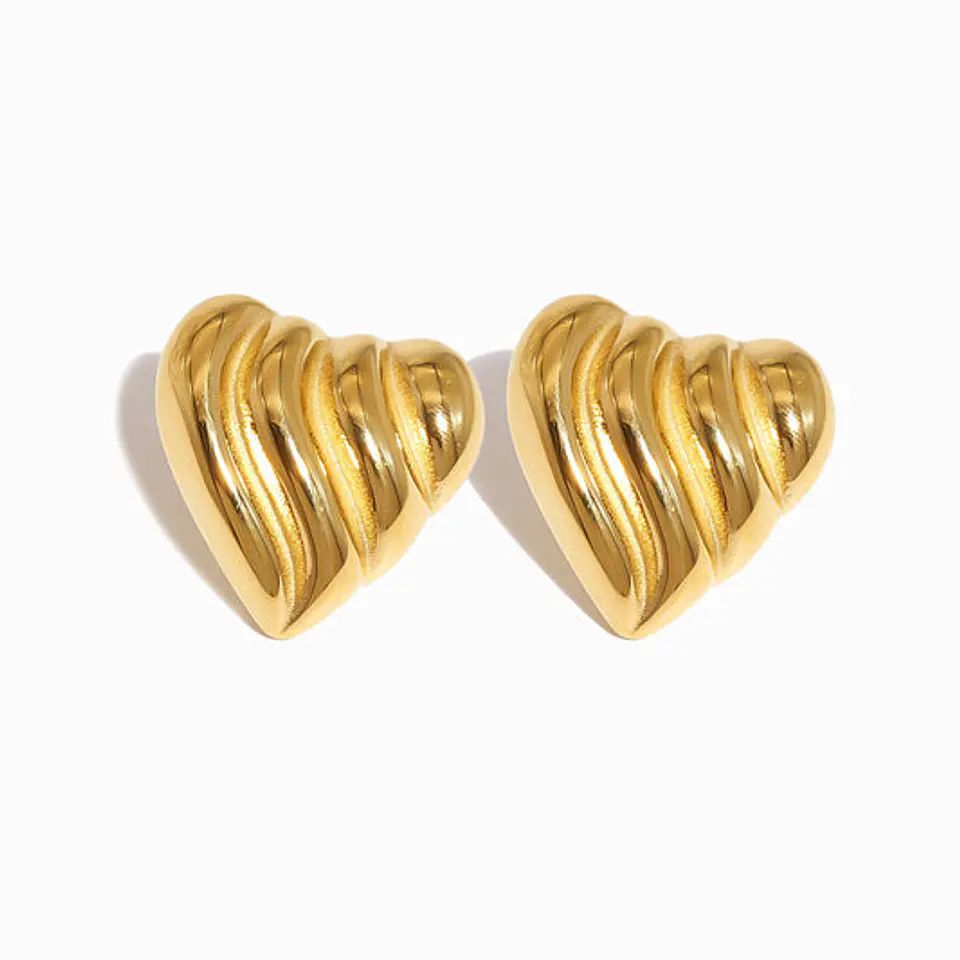 Boucles d'Oreilles Affirmée Cœur – Acier 1