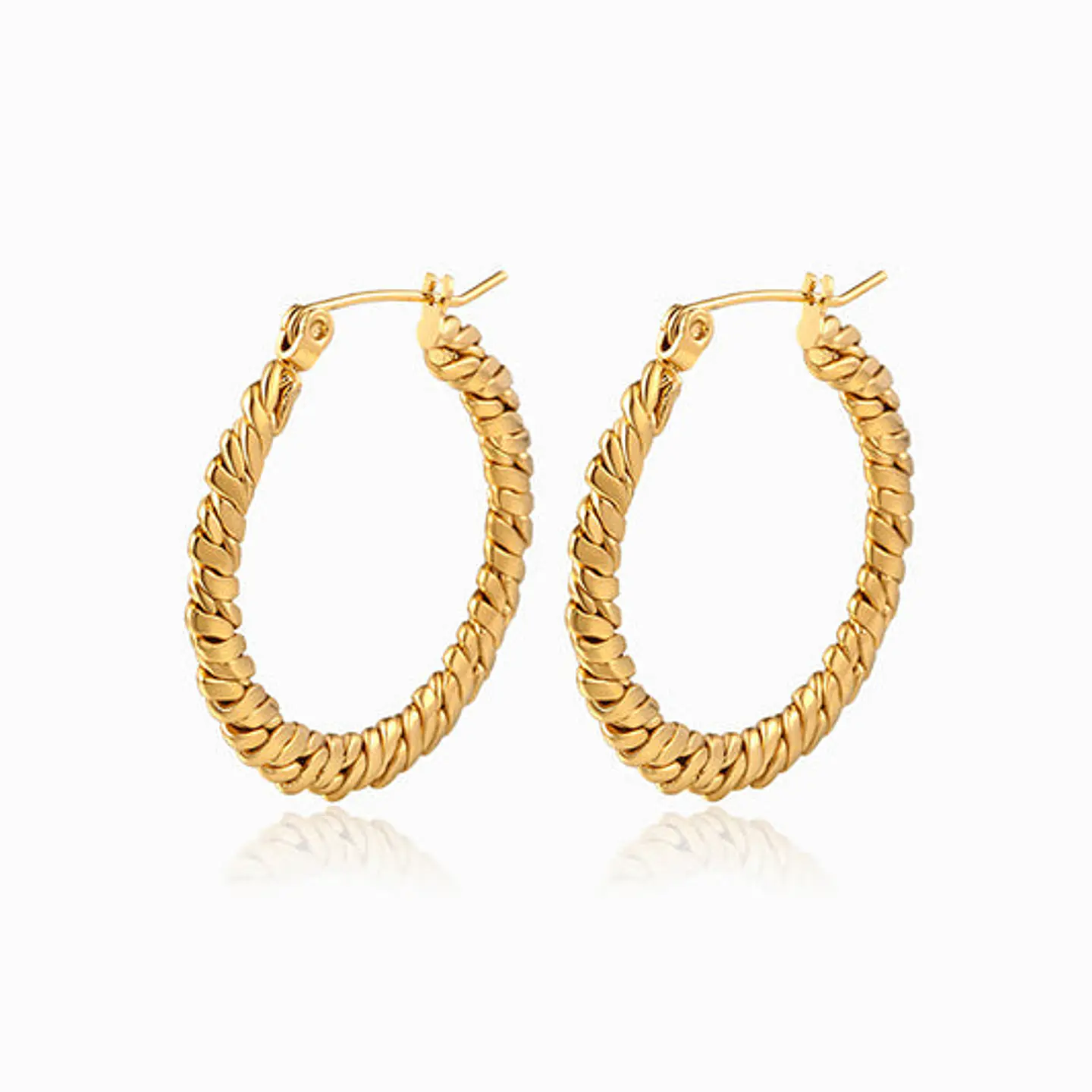 Boucles d'Oreilles Affirmée Créole – Acier 1