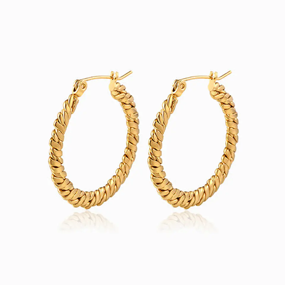 Boucles d'Oreilles Affirmée Créole – Acier 1