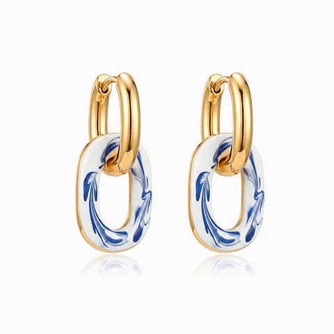 Boucles d'Oreilles Géométrique Belle en Acier