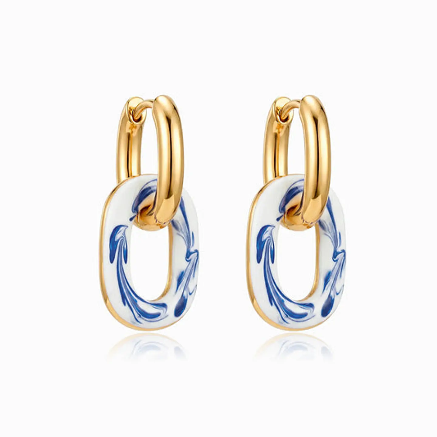 Boucles d'Oreilles Géométrique Belle en Acier 1