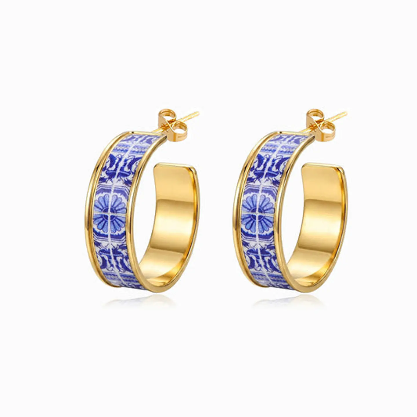 Boucles d'Oreilles Délicate en Acier – Créole 1