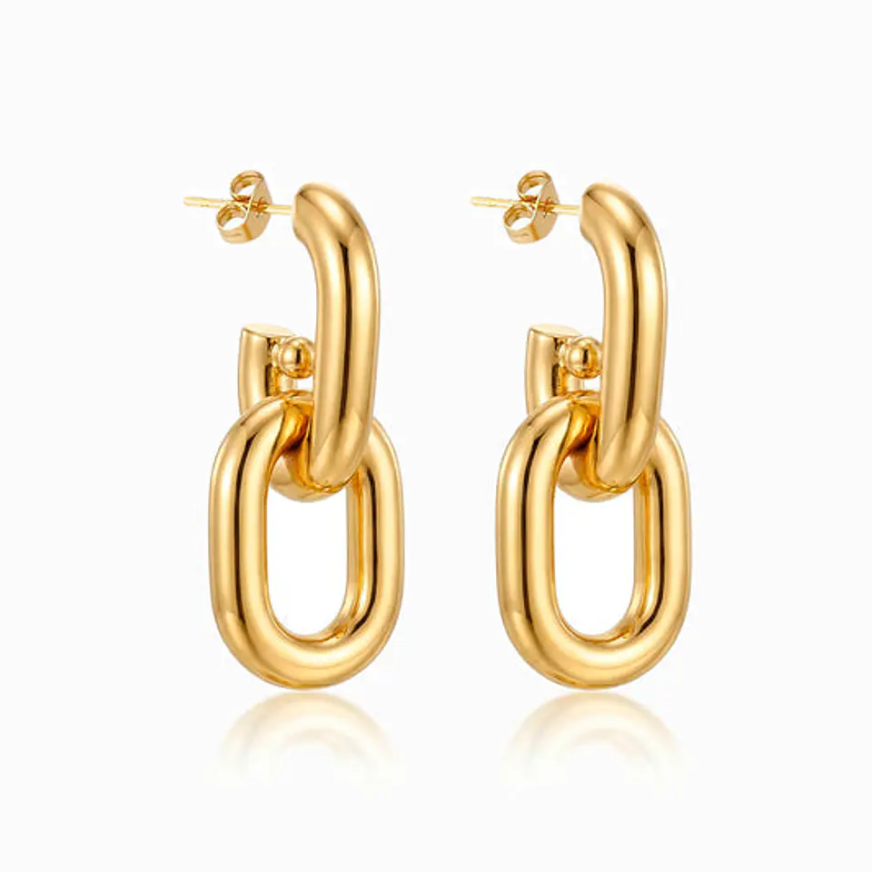 Boucles d'Oreilles Épurée Créole – Acier 1