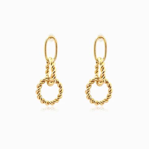 Boucles d'Oreilles Créole Brillante en Acier