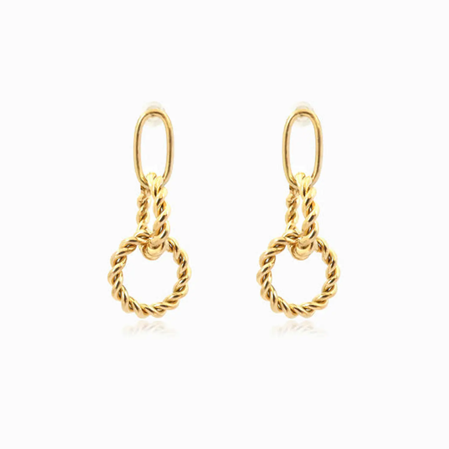 Boucles d'Oreilles Créole Brillante en Acier 1