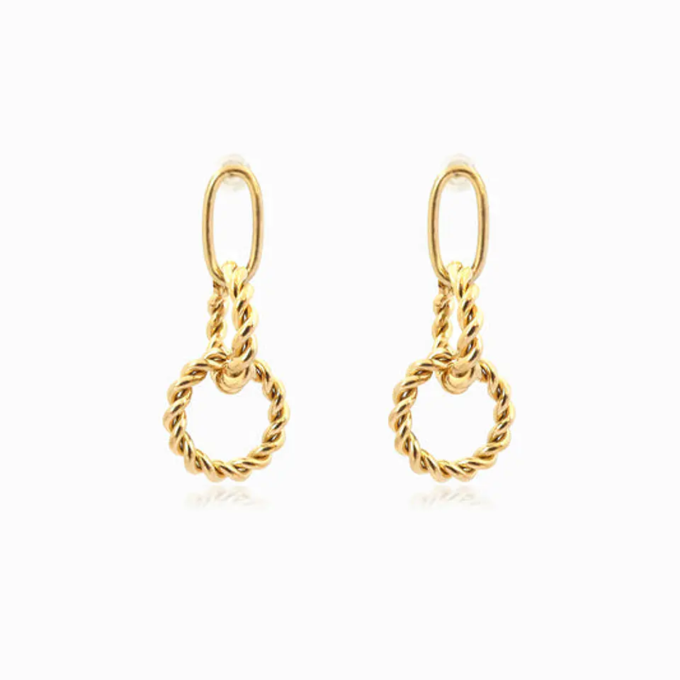 Boucles d'Oreilles Créole Brillante en Acier 1