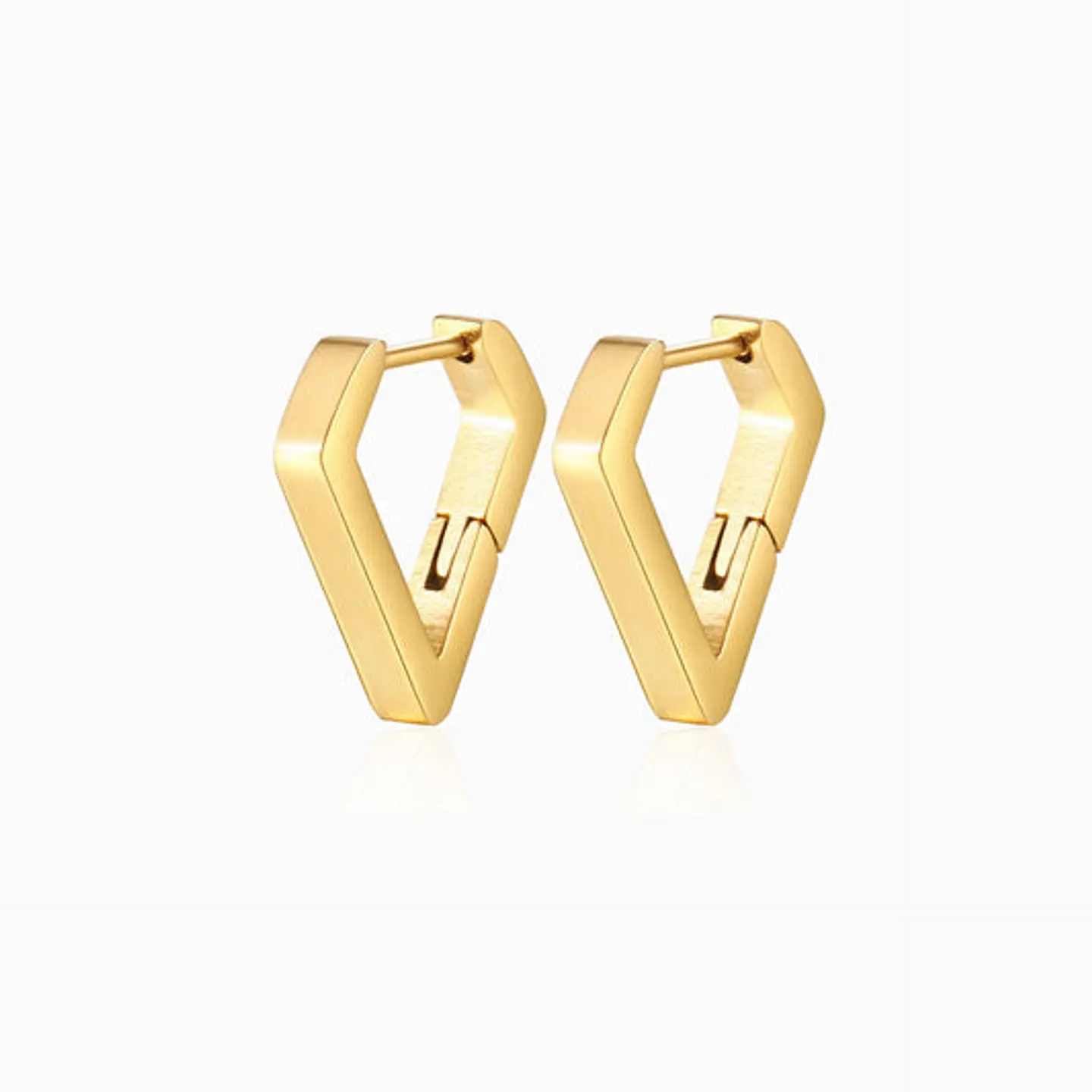 Boucles d'Oreilles Diamant Belle en Acier 1